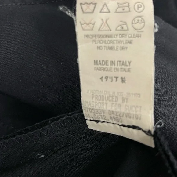 Gucci Vintage Black Wool Blend High Waisted Crop Ankle Pants Trousers Italy 42 M - Picture 12 of 16